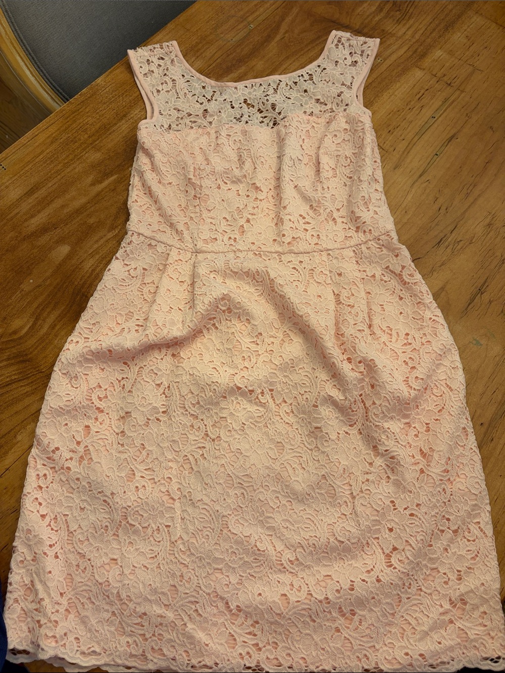 White House Black Market Blush Pink Lace Sheath Dress
